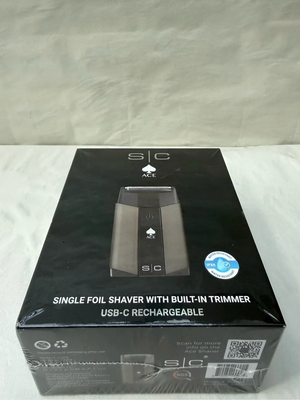 S|C Ace Electric Foil Shaver - Black - New Box/Never Opened